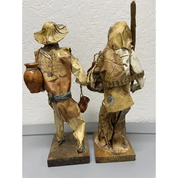 Vintage Paper Mache Mexican Folk Art Couple - Picture 5 of 8